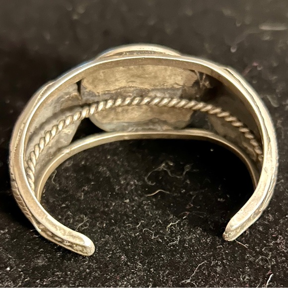 Opulent Vintage American Navajo Sterling and Carico Lake Turquoise. Hand made. - Picture 4 of 16